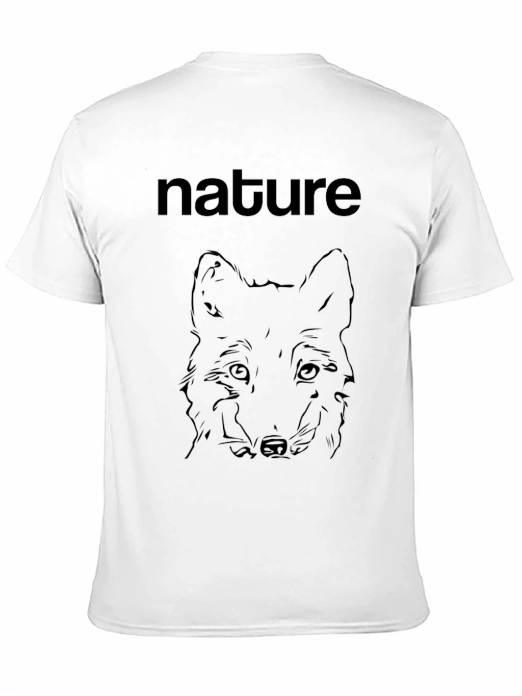 Nature Wolf Graphic Print Mens Black T-Shirt