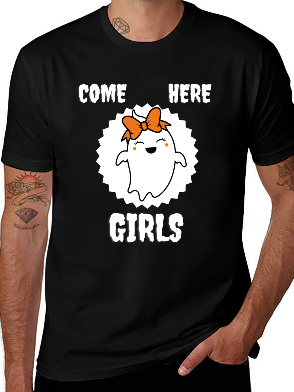 Cute Ghost Girl Halloween T-Shirt