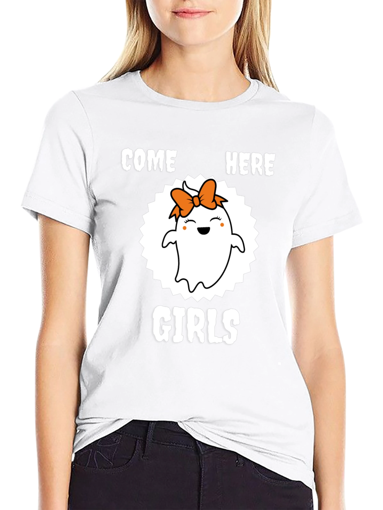 Cute Ghost Girl Halloween T-Shirt