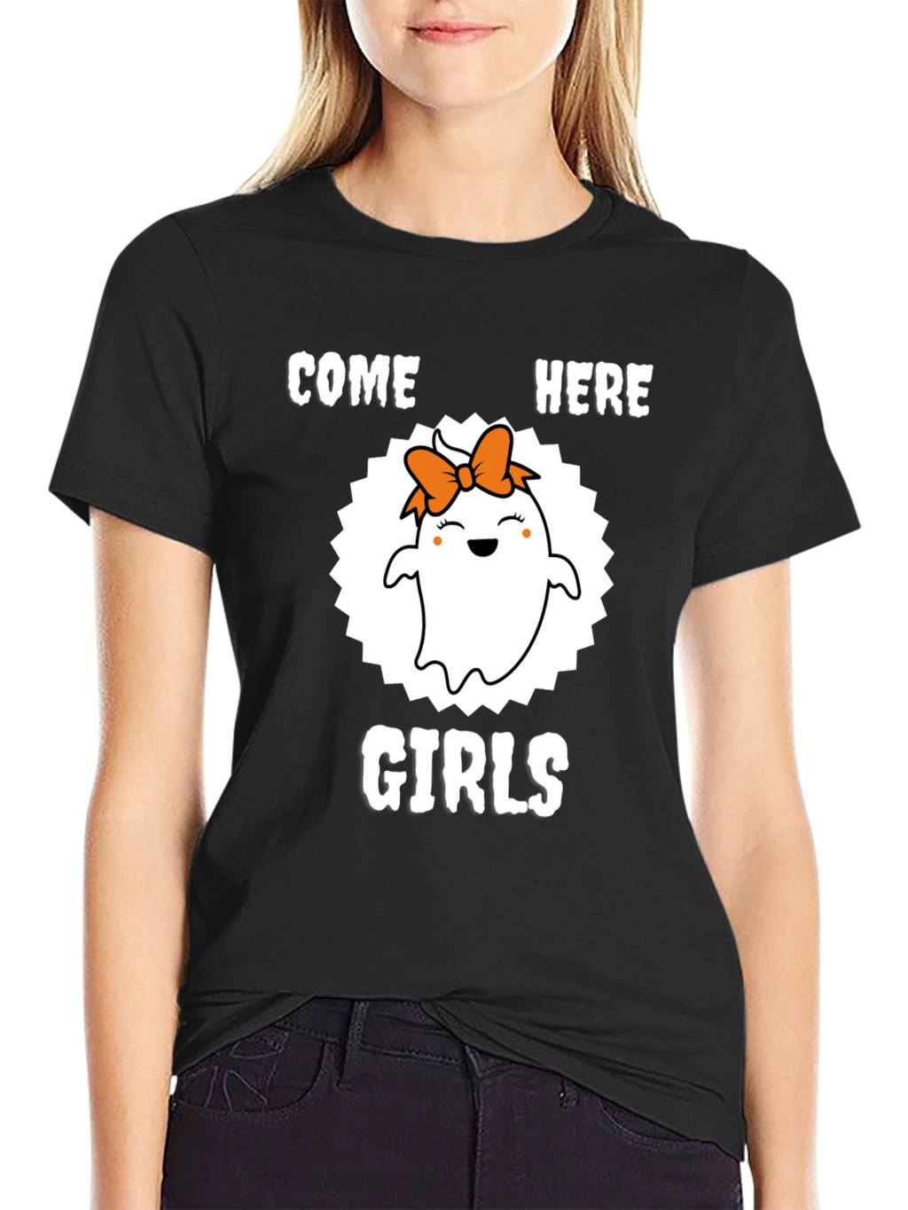 Cute Ghost Girl Halloween T-Shirt