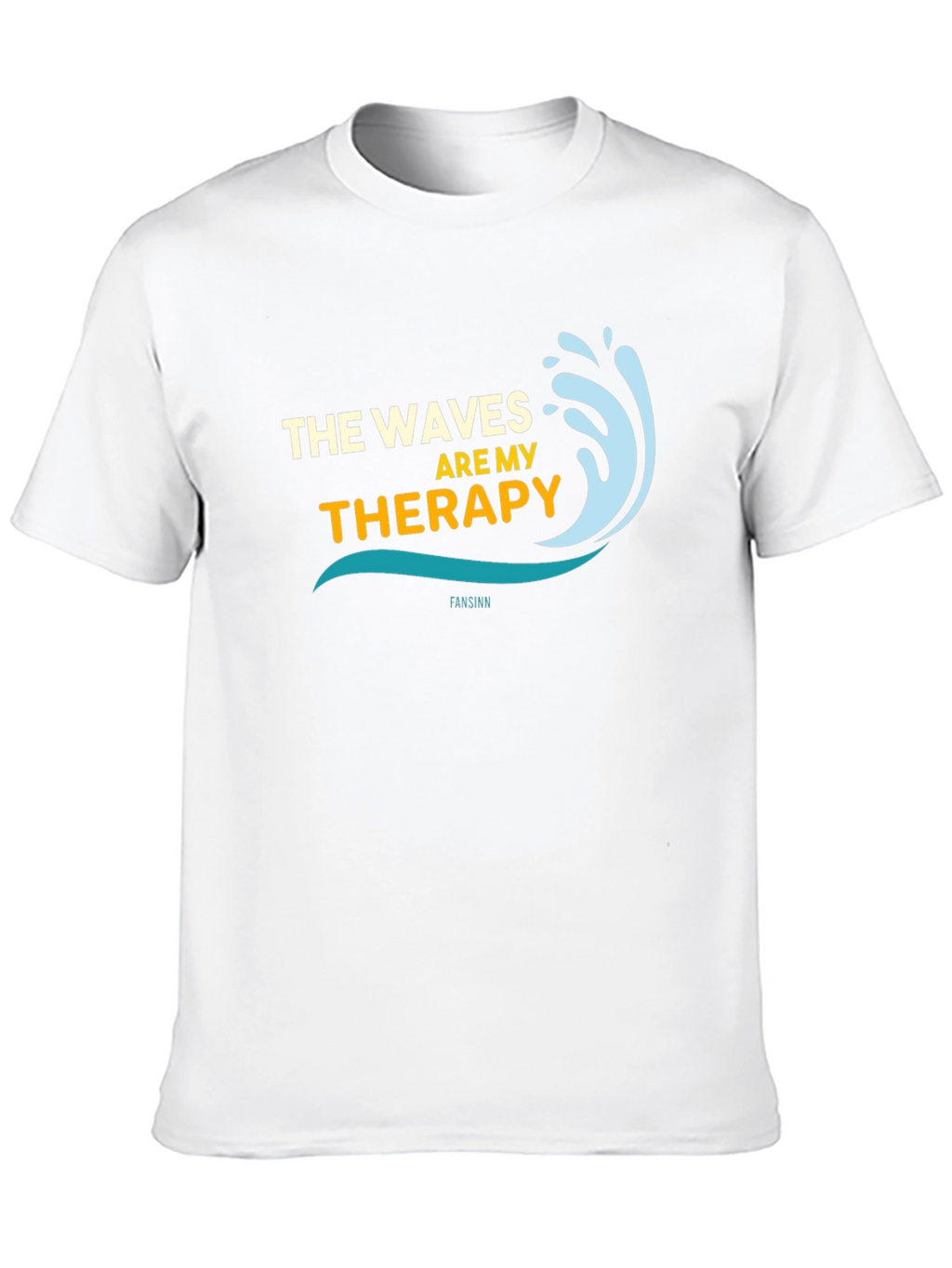 Waves Are My Therapy Black Graphic Tee