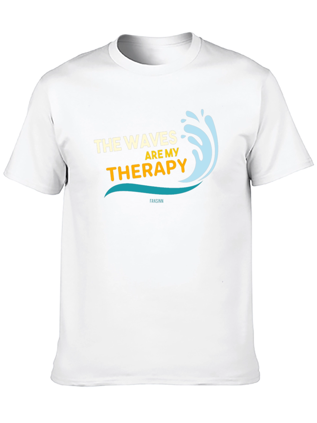 Waves Are My Therapy Black Graphic Tee