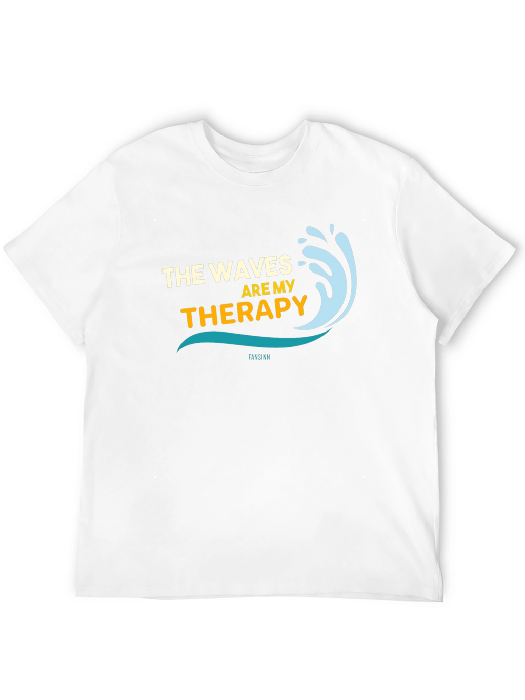 Waves Are My Therapy Black Graphic Tee