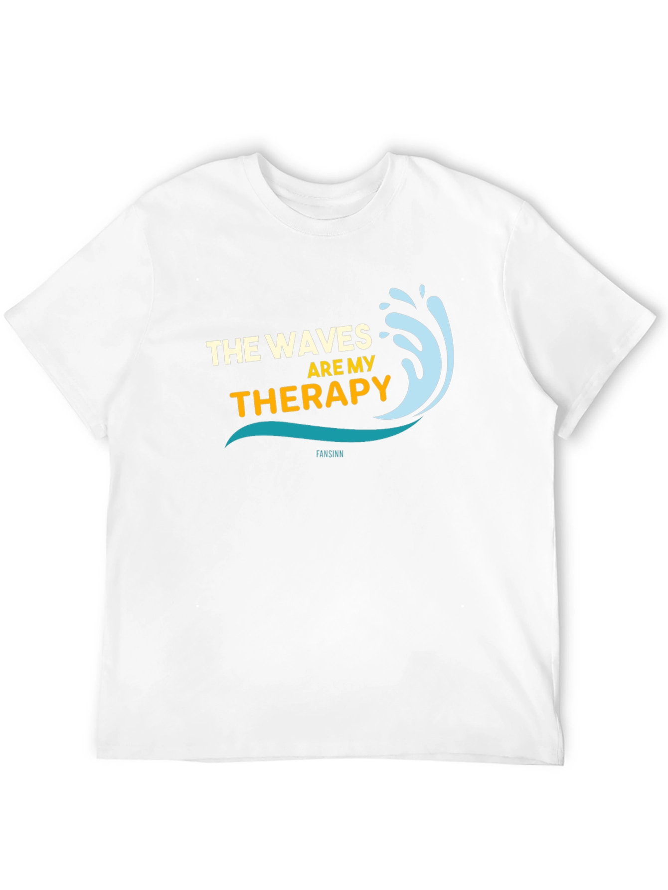 Waves Are My Therapy Black Graphic Tee