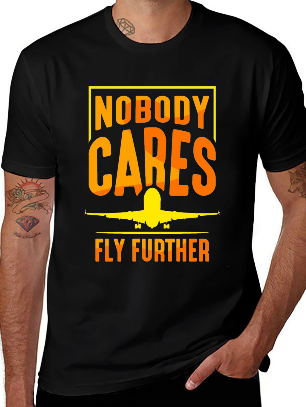 Nobody Cares Fly Further T-Shirt - Aviation Tee