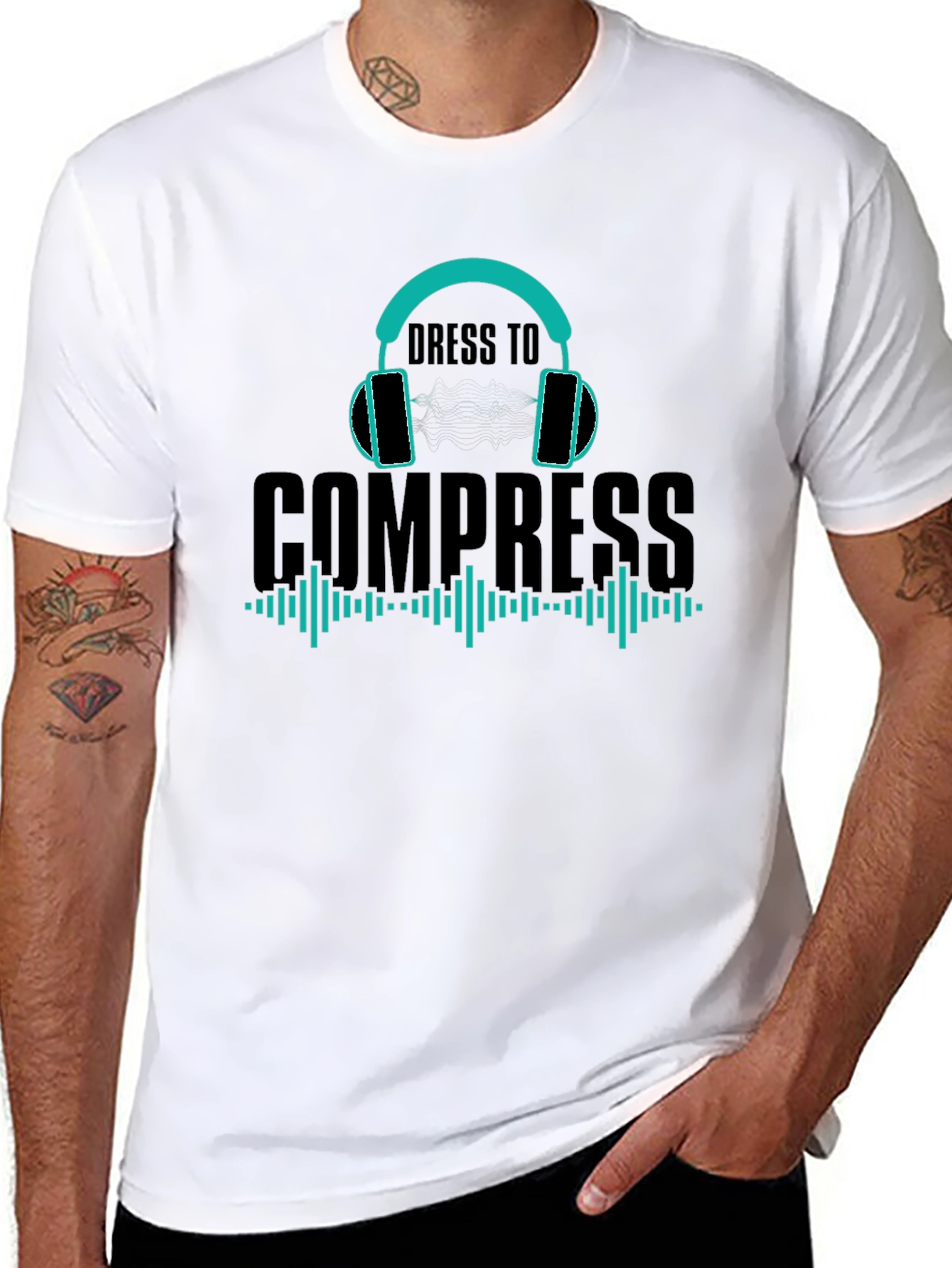 Dress to Compress T-Shirt - Music Production Tee