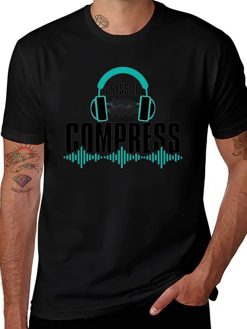 Dress to Compress T-Shirt - Music Production Tee