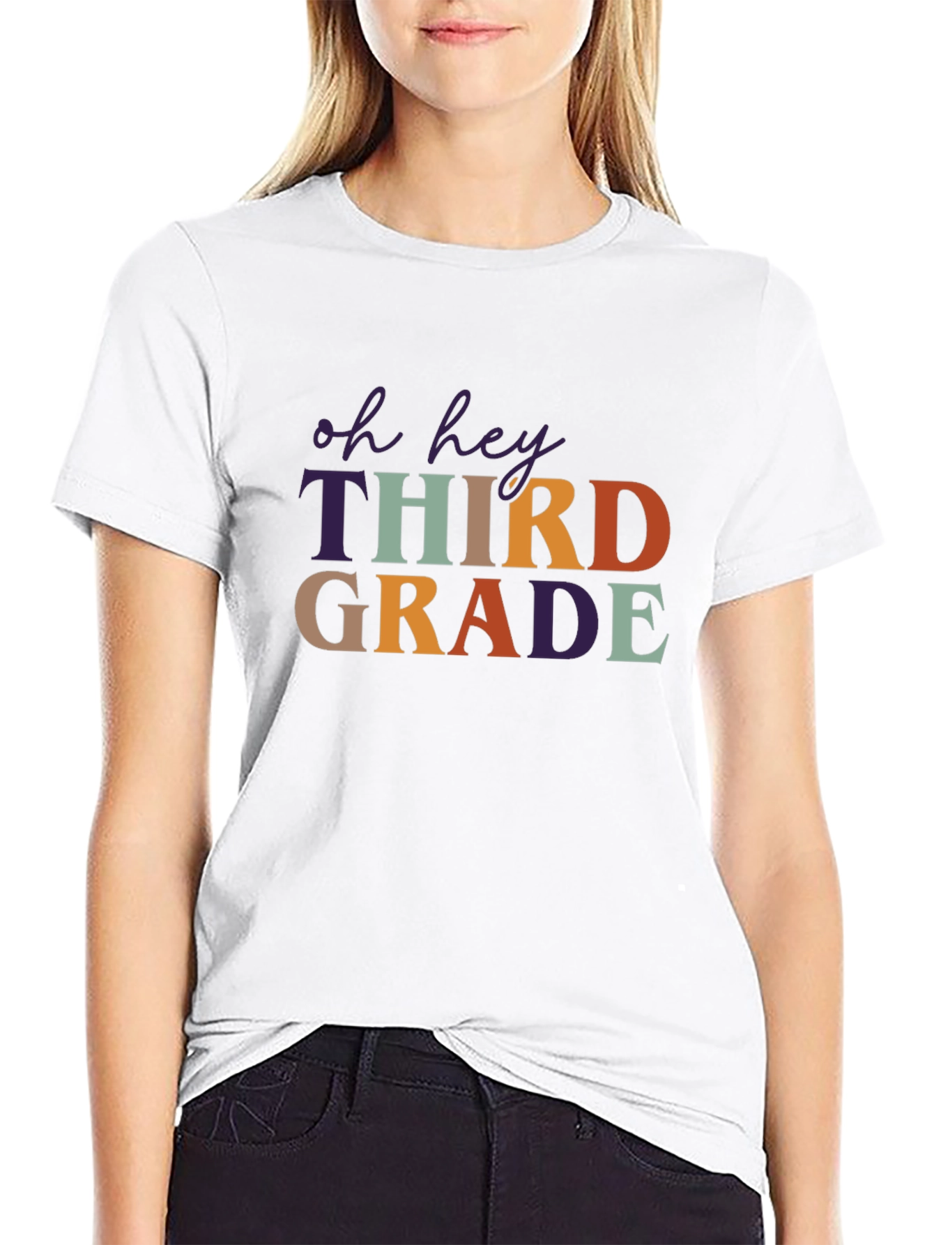 Oh Hey Third Grade Black T-Shirt