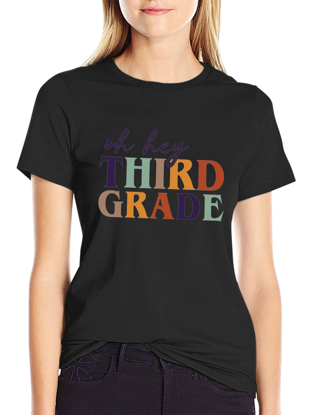 Oh Hey Third Grade Black T-Shirt