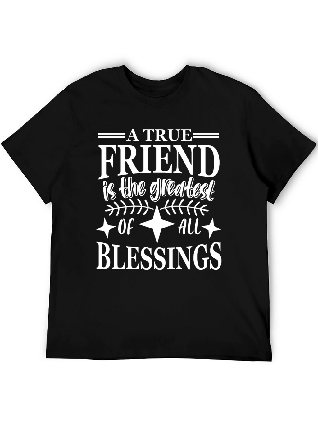 Friendship Blessing T-Shirt - Black Cotton Tee