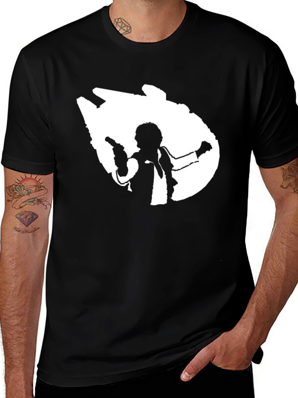 Han Solo Millennium Falcon Black T-Shirt