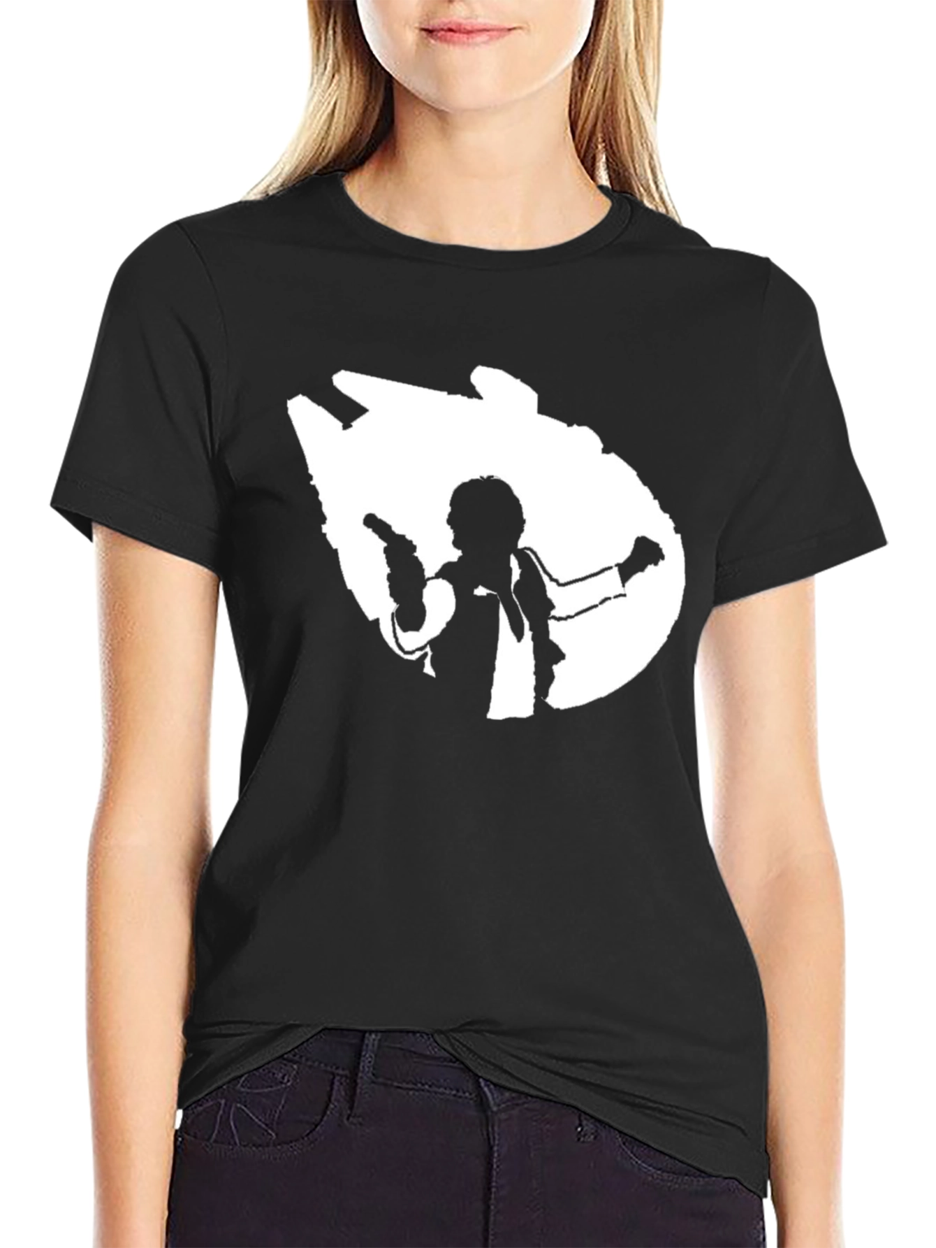 Han Solo Millennium Falcon Black T-Shirt