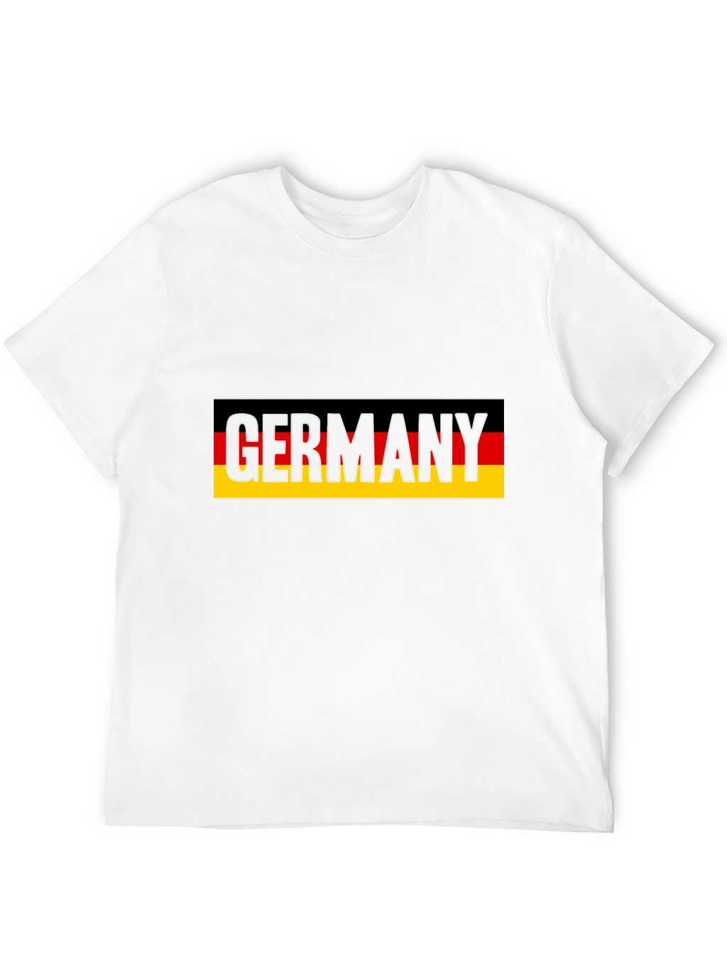 Germany Flag Graphic Tee - Black Cotton T-Shirt
