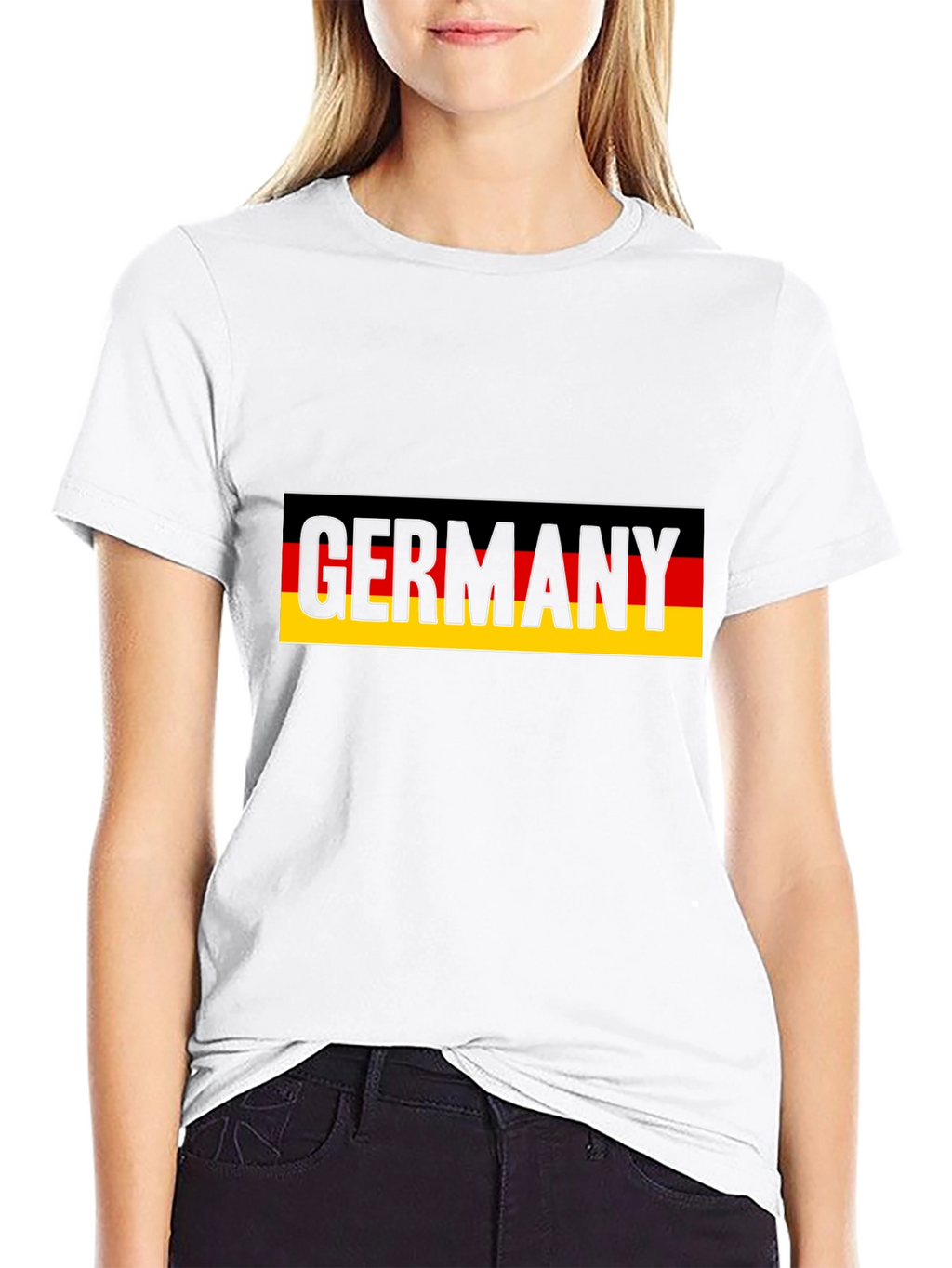 Germany Flag Graphic Tee - Black Cotton T-Shirt
