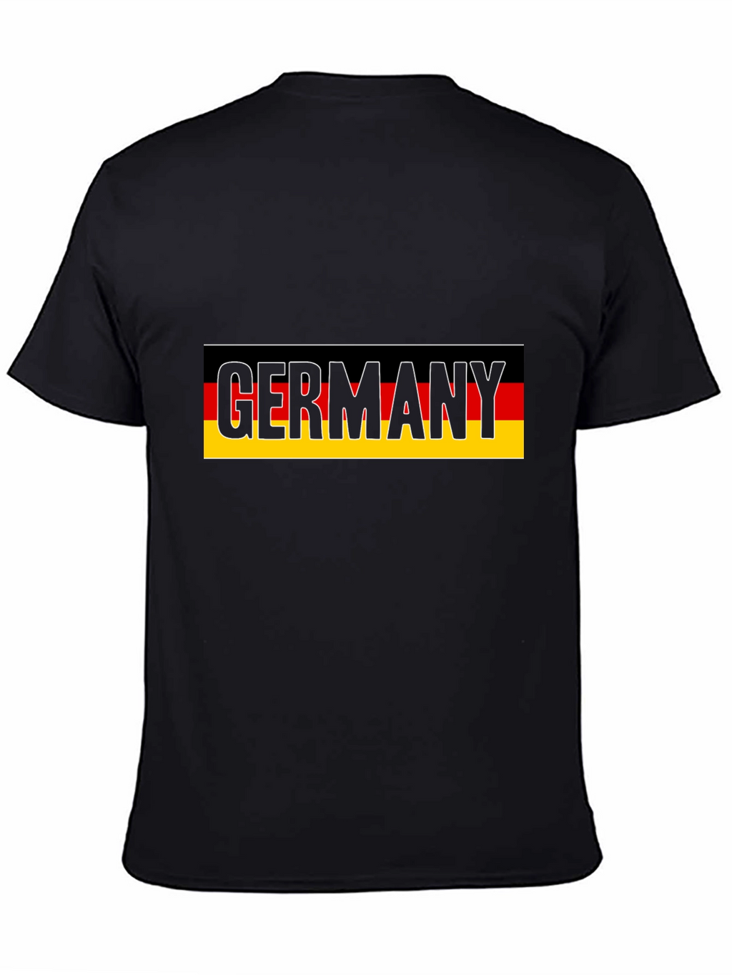 Germany Flag Graphic Tee - Black Cotton T-Shirt