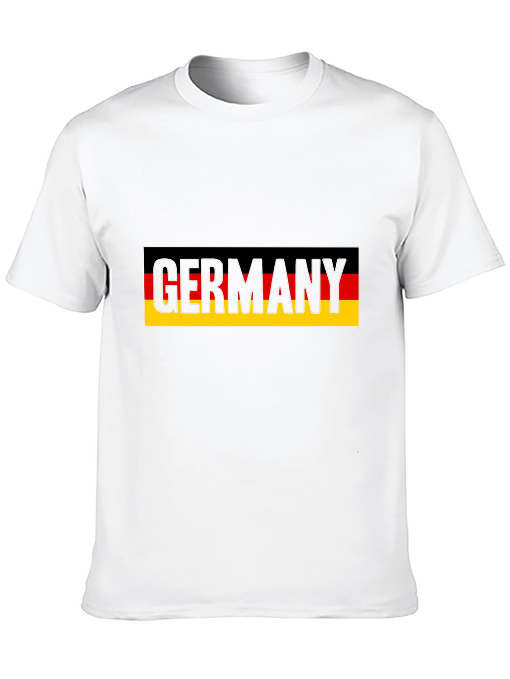 Germany Flag Graphic Tee - Black Cotton T-Shirt