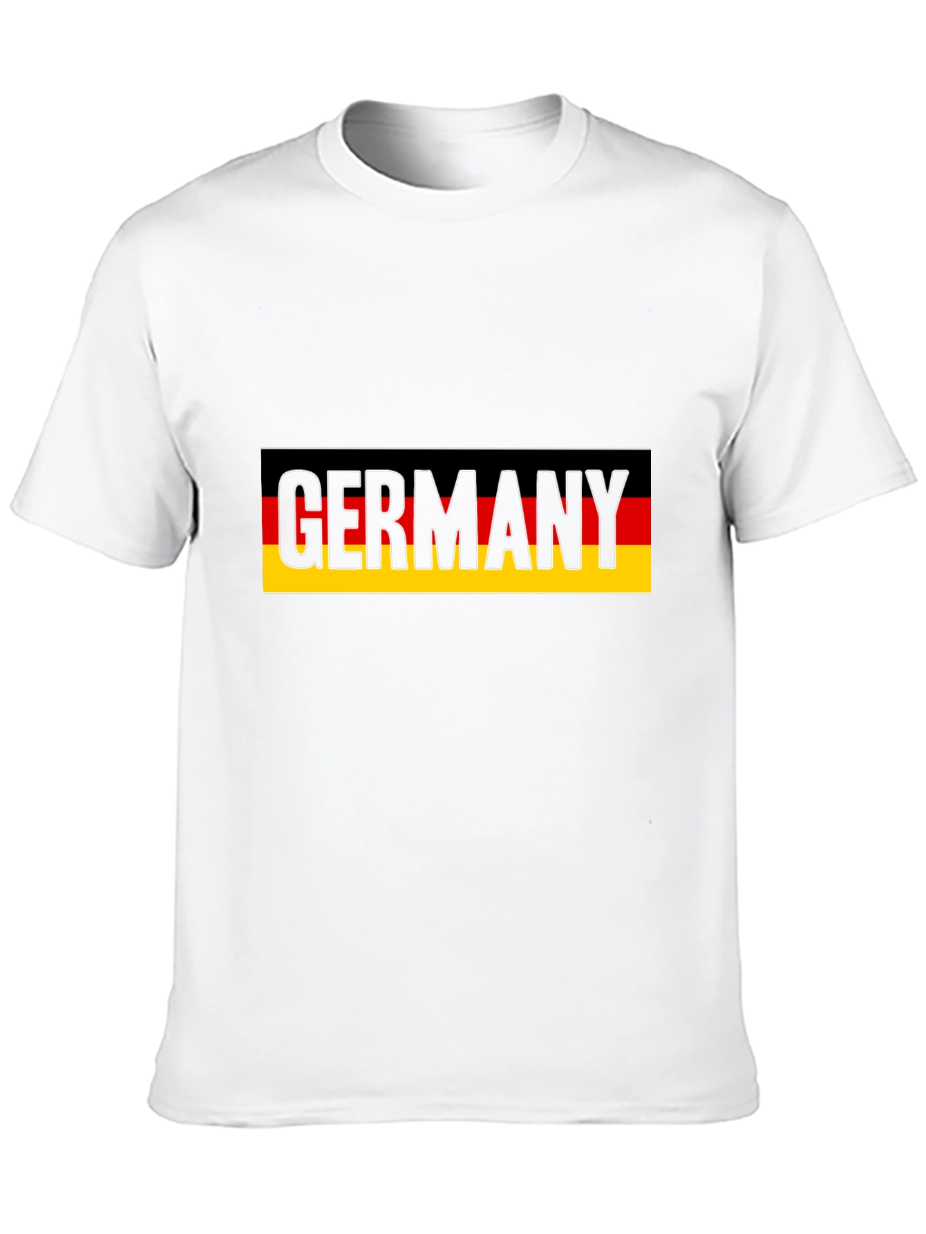 Germany Flag Graphic Tee - Black Cotton T-Shirt