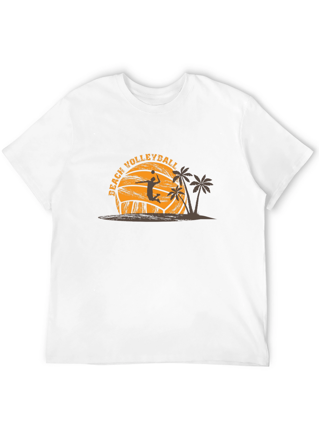 Beach Volleyball Graphic Tee - Black