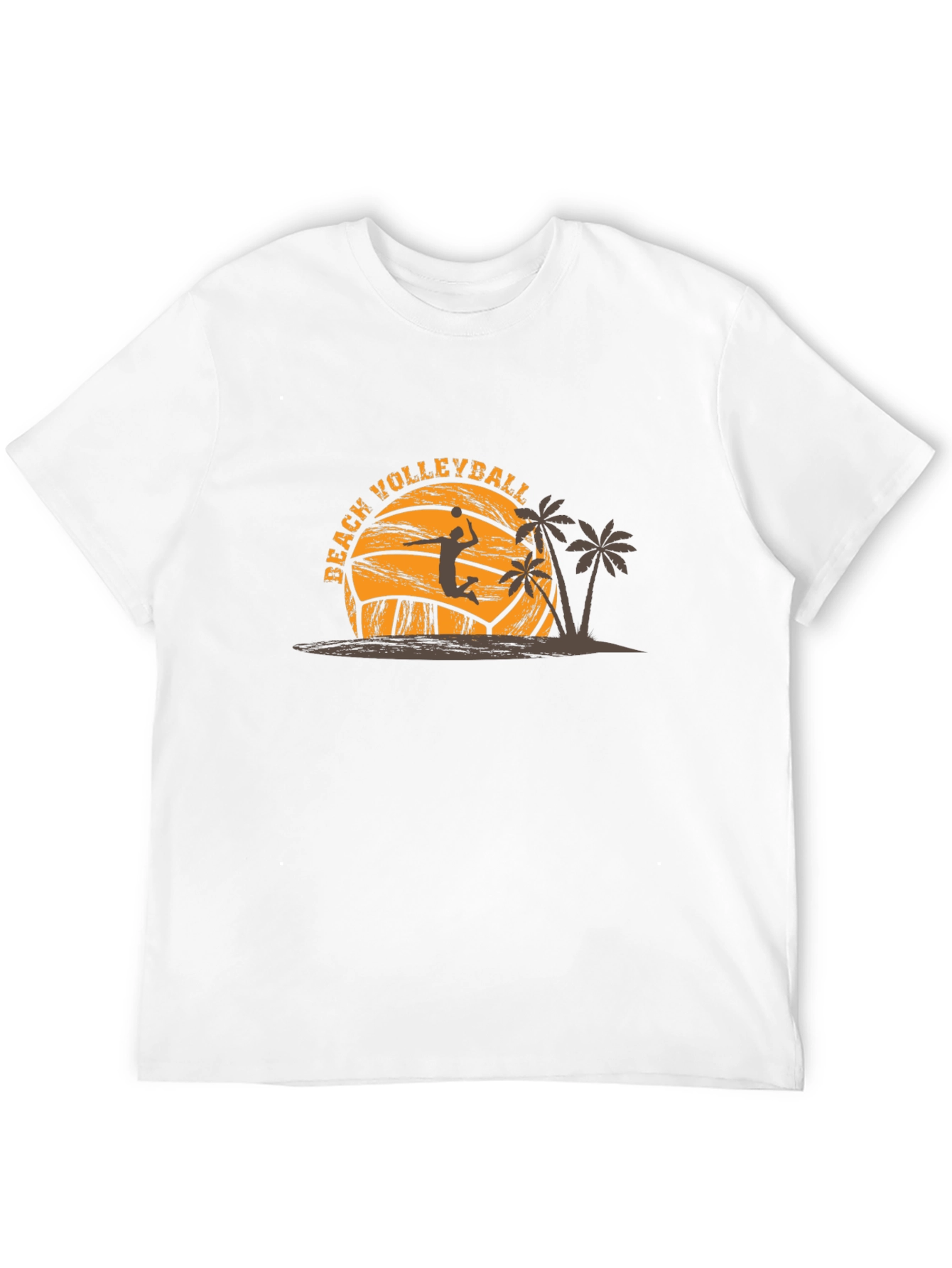 Beach Volleyball Graphic Tee - Black