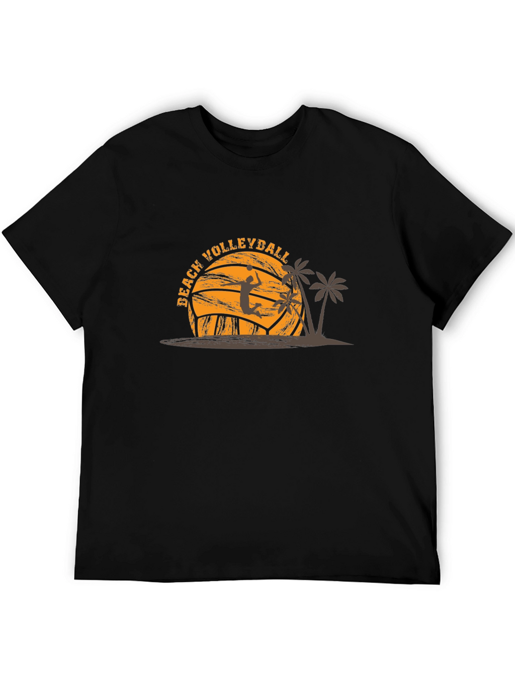 Beach Volleyball Graphic Tee - Black