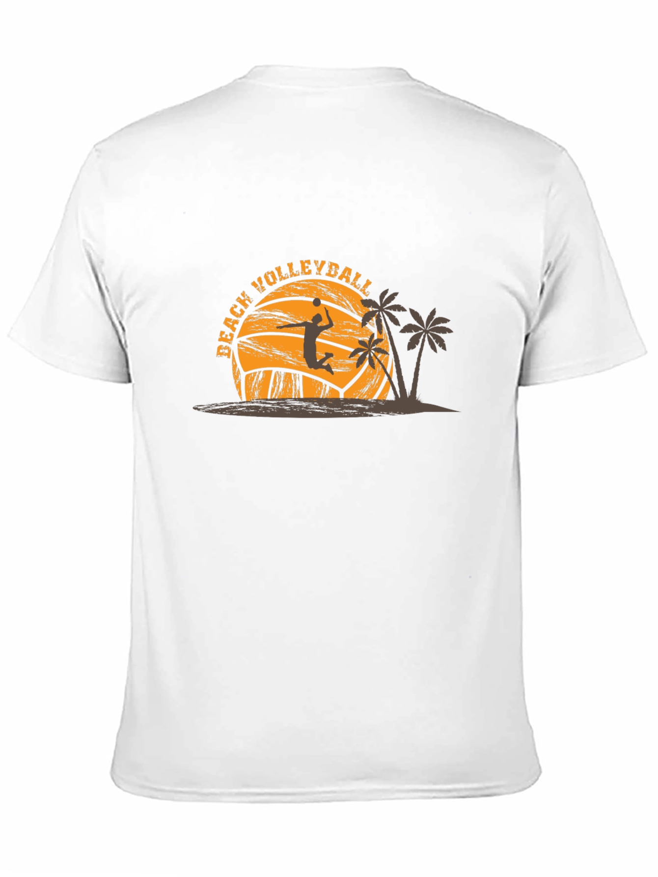 Beach Volleyball Graphic Tee - Black