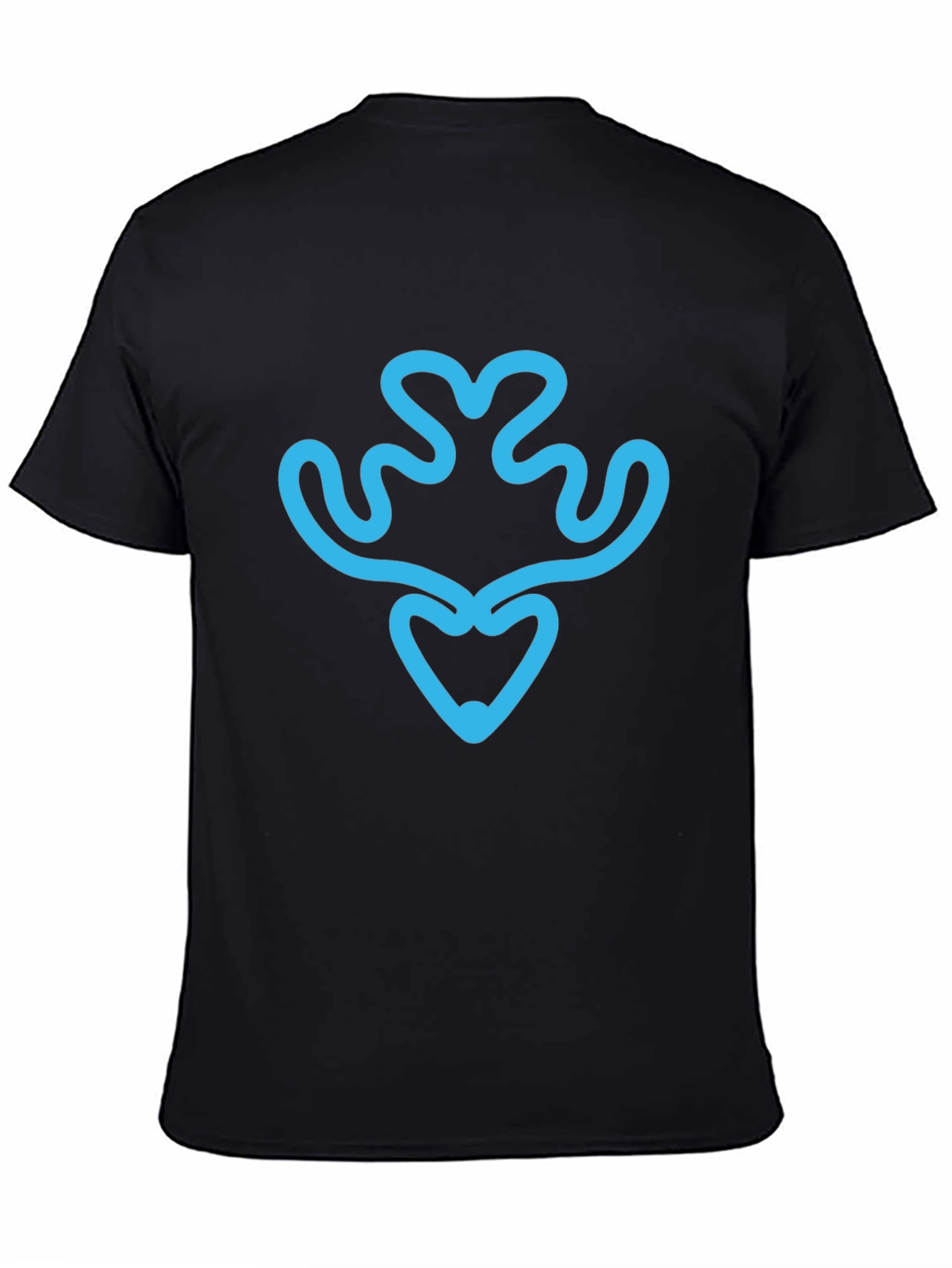Abstract Deer Head Graphic Tee - Modern Minimalist Design
