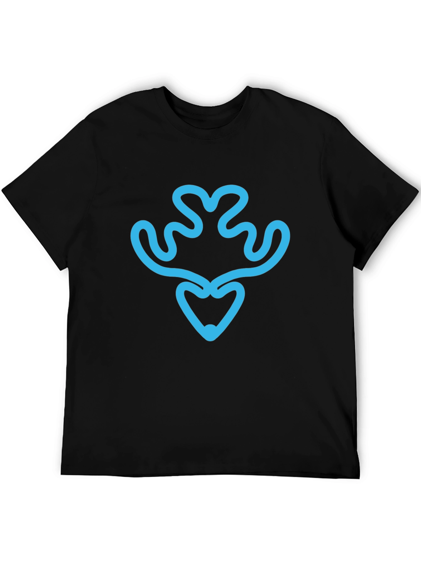 Abstract Deer Head Graphic Tee - Modern Minimalist Design