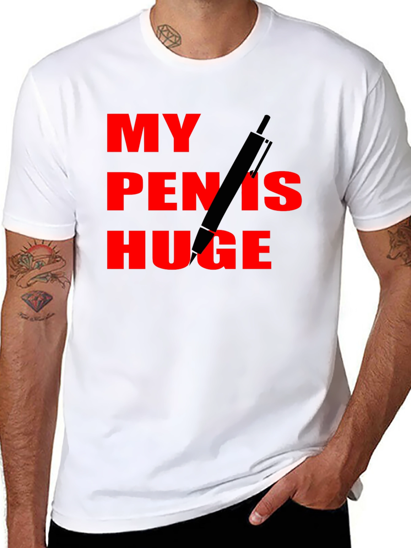 My Pen Is Huge Funny Graphic Tee