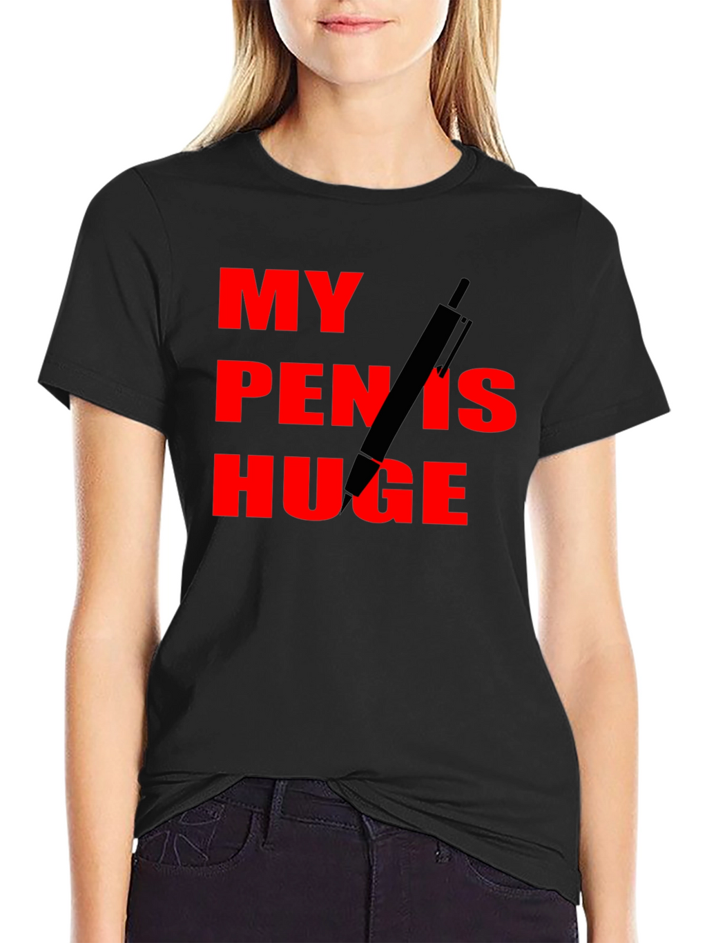 My Pen Is Huge Funny Graphic Tee