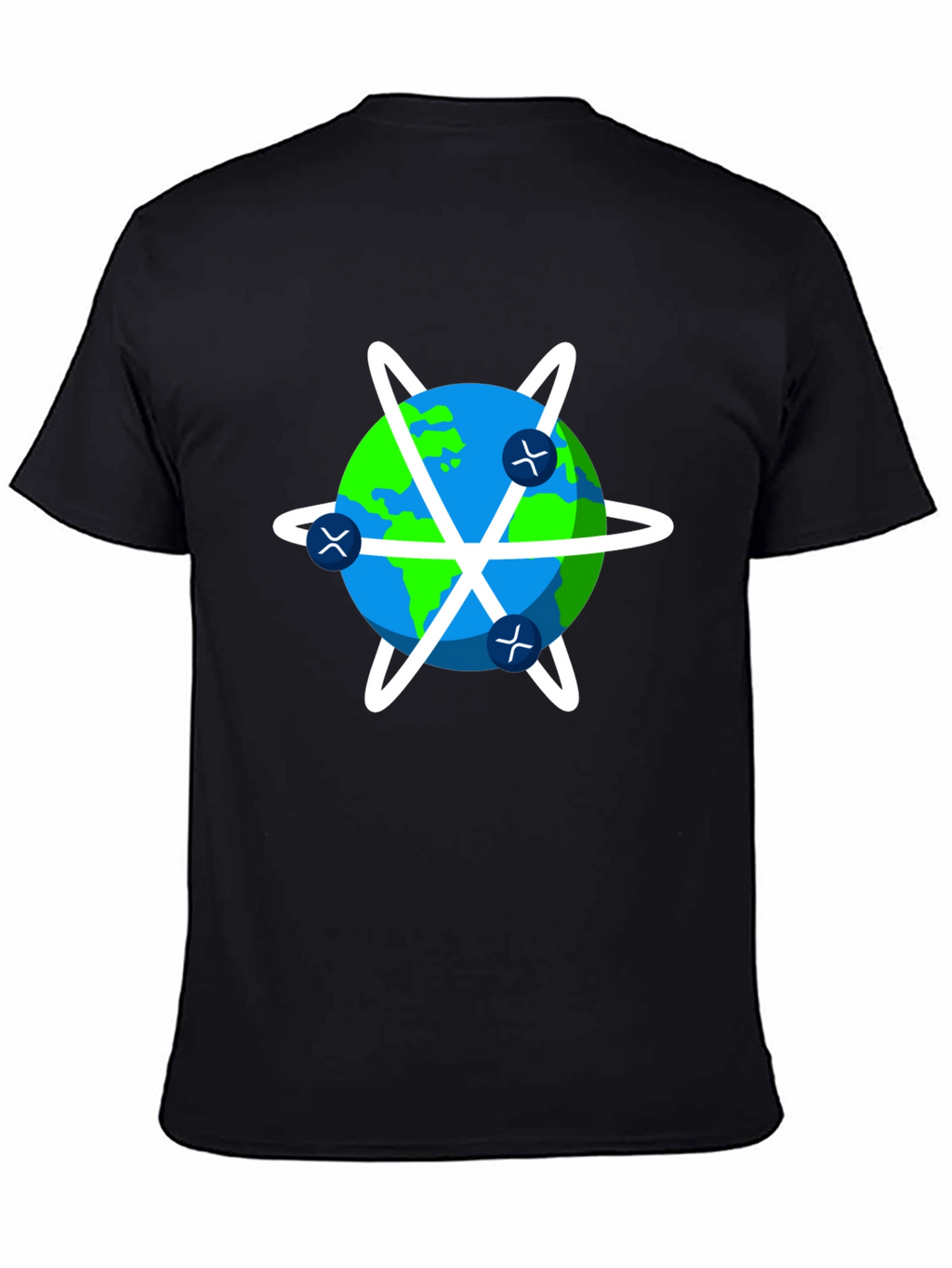 Global Network T-Shirt - Black Cotton Graphic Tee