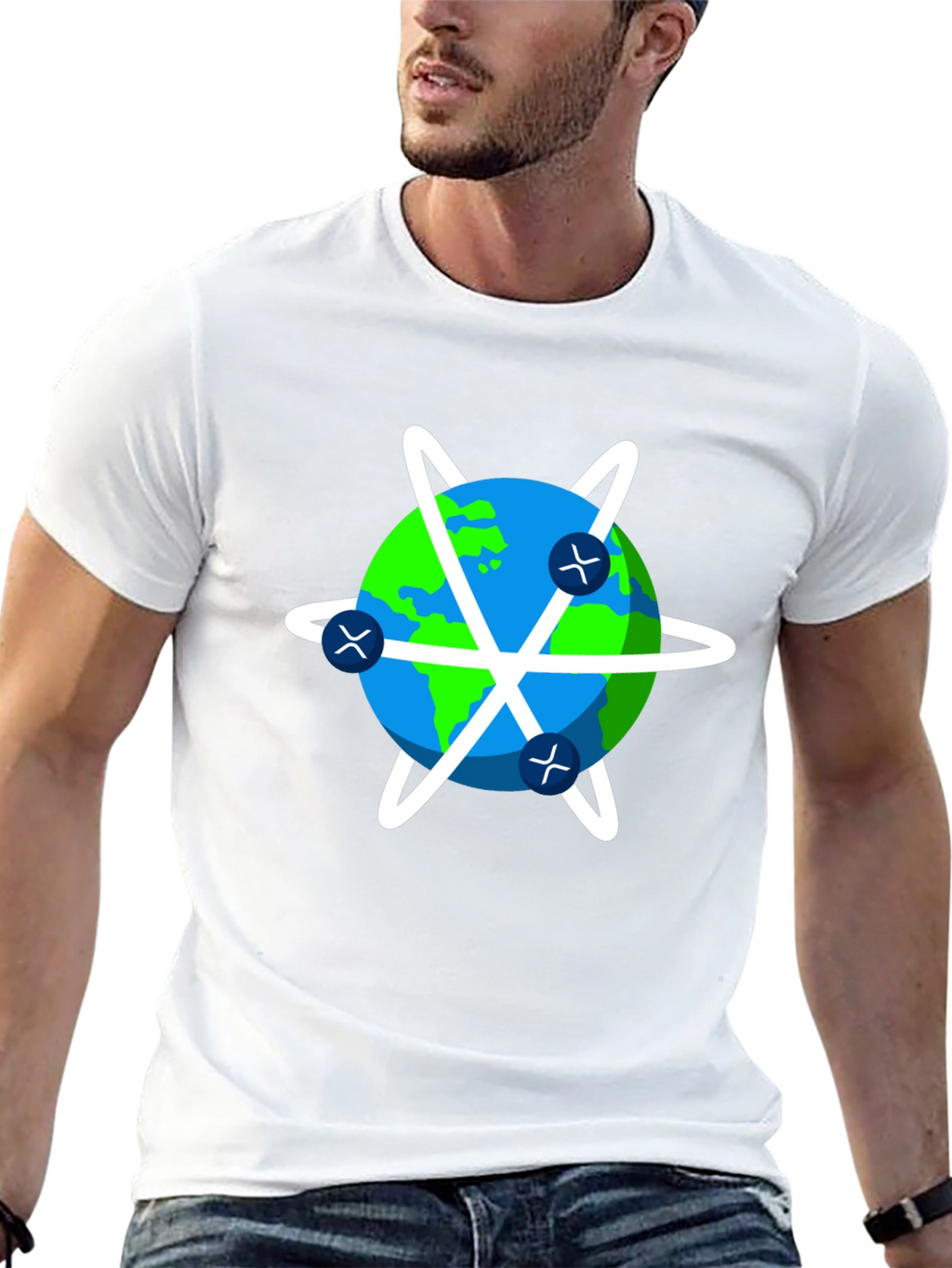 Global Network T-Shirt - Black Cotton Graphic Tee