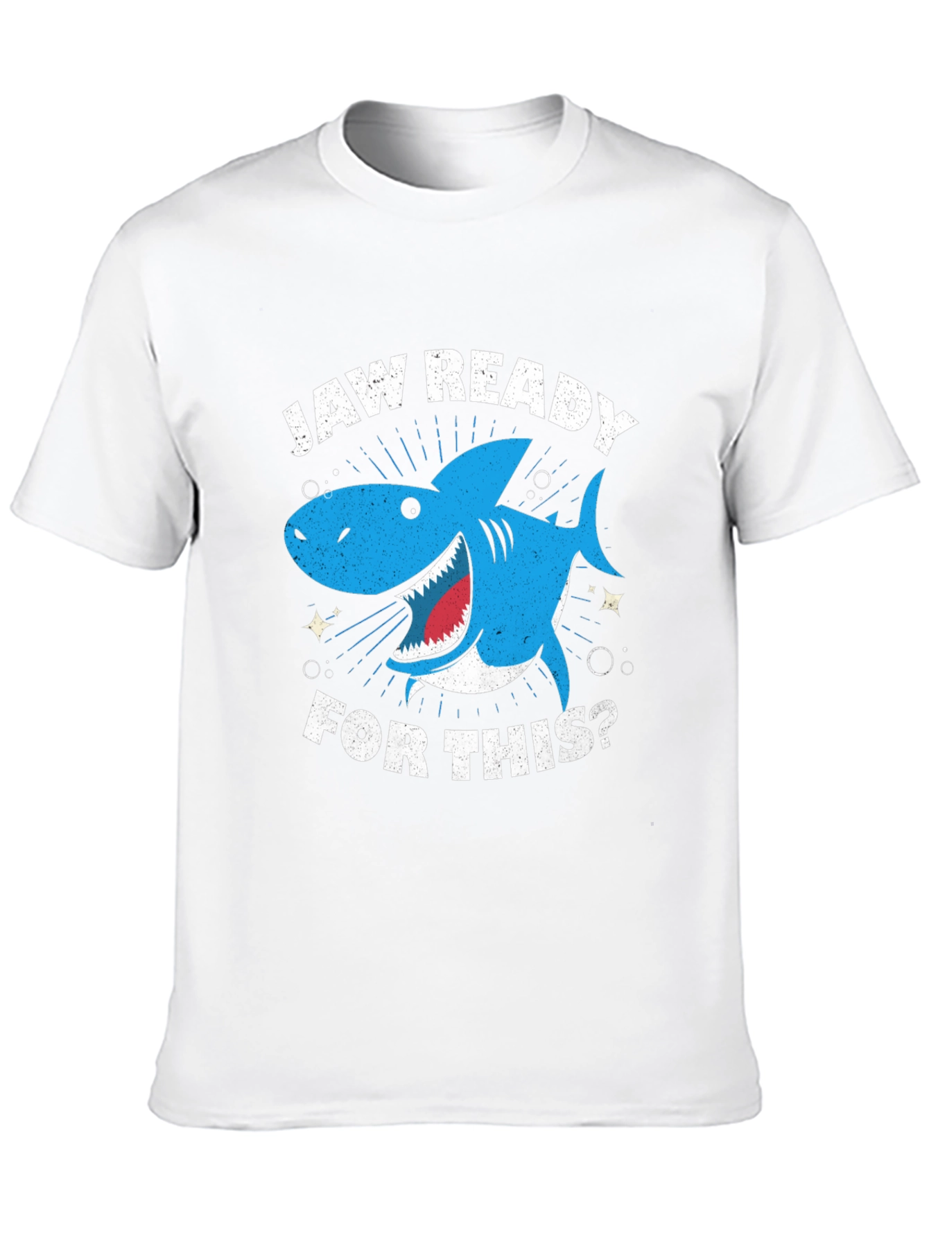 Jaw Ready Shark Graphic Tee - Black Cotton T-Shirt