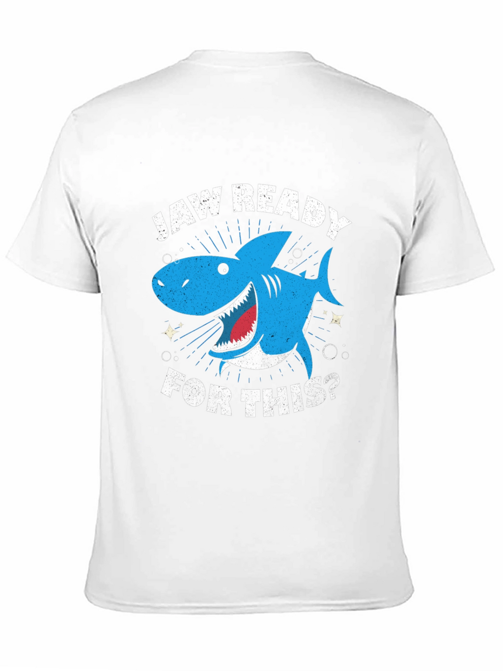 Jaw Ready Shark Graphic Tee - Black Cotton T-Shirt