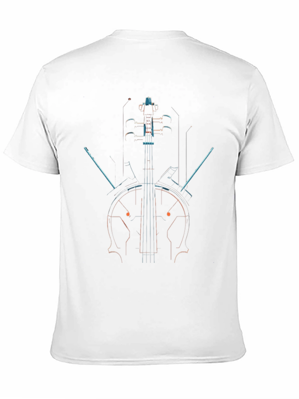 Abstract Cello Graphic Black T-Shirt