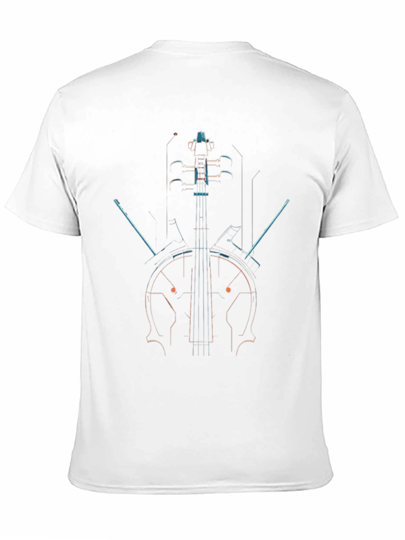 Abstract Cello Graphic Black T-Shirt