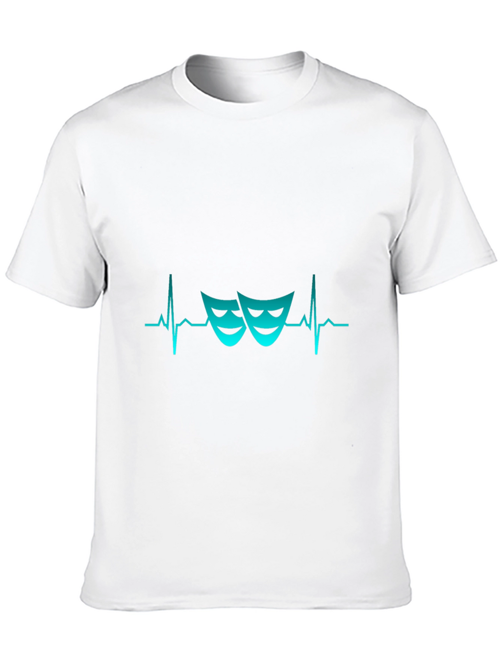 Drama Masks Heartbeat T-Shirt - Theatrical Style