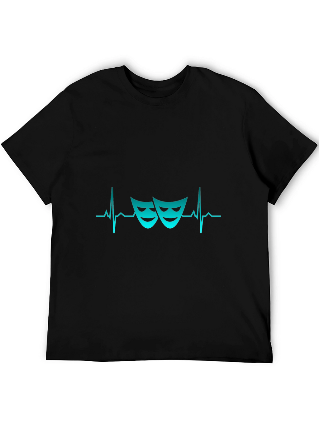 Drama Masks Heartbeat T-Shirt - Theatrical Style