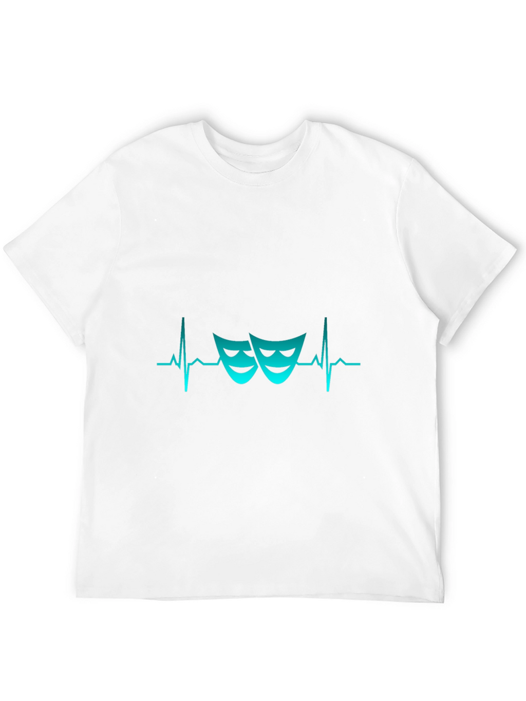 Drama Masks Heartbeat T-Shirt - Theatrical Style