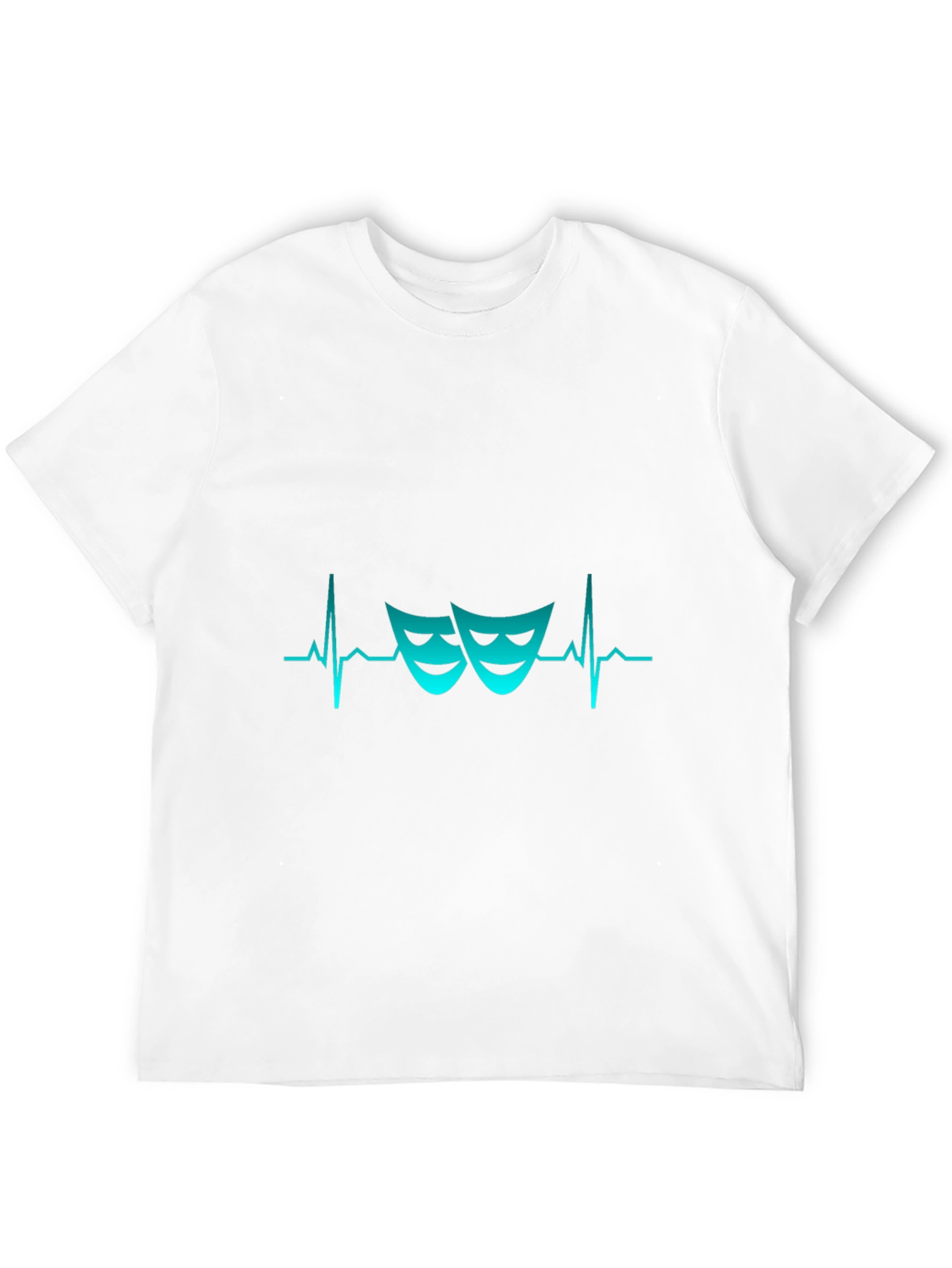 Drama Masks Heartbeat T-Shirt - Theatrical Style