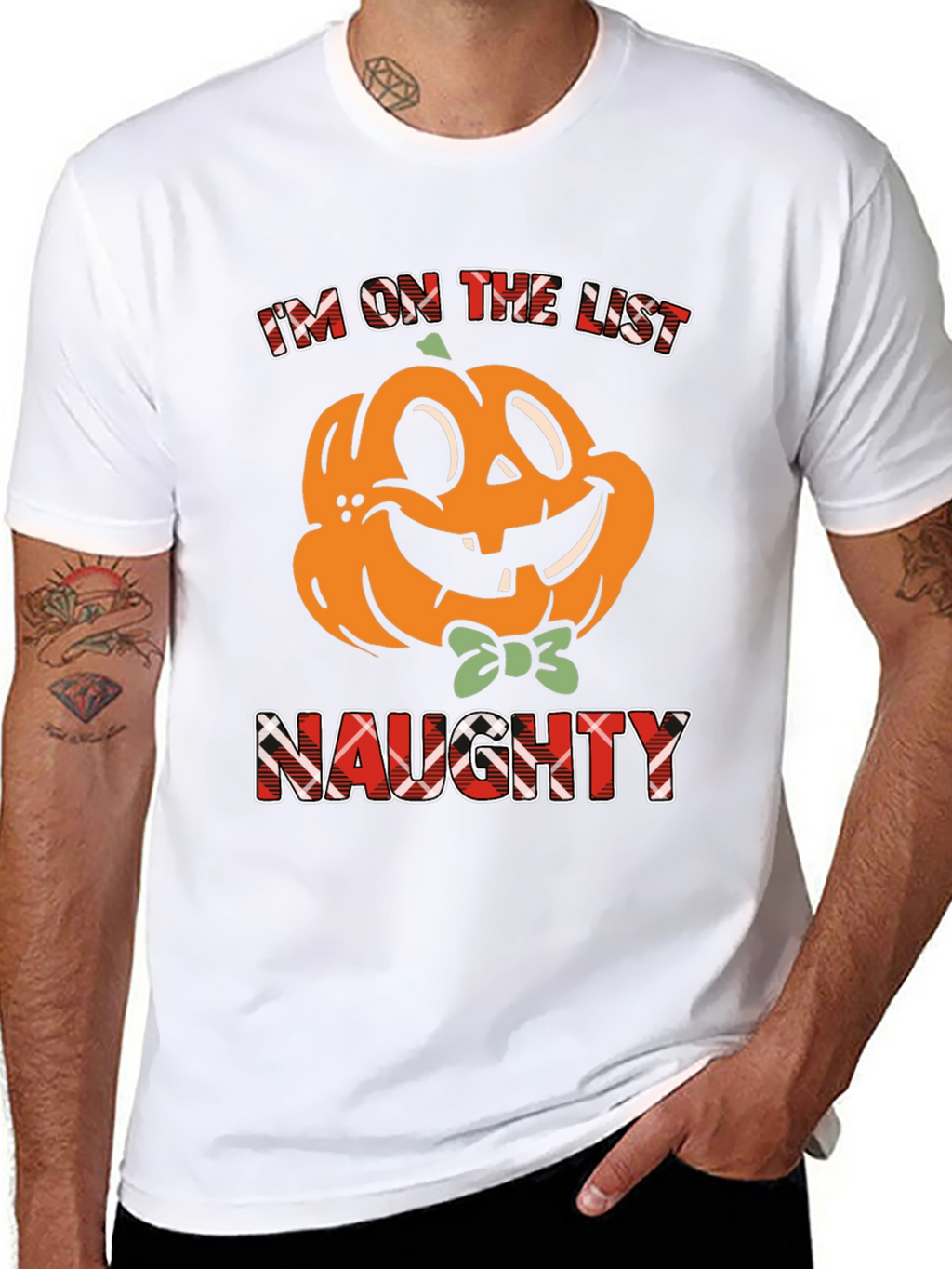 Naughty List Pumpkin Halloween T-Shirt