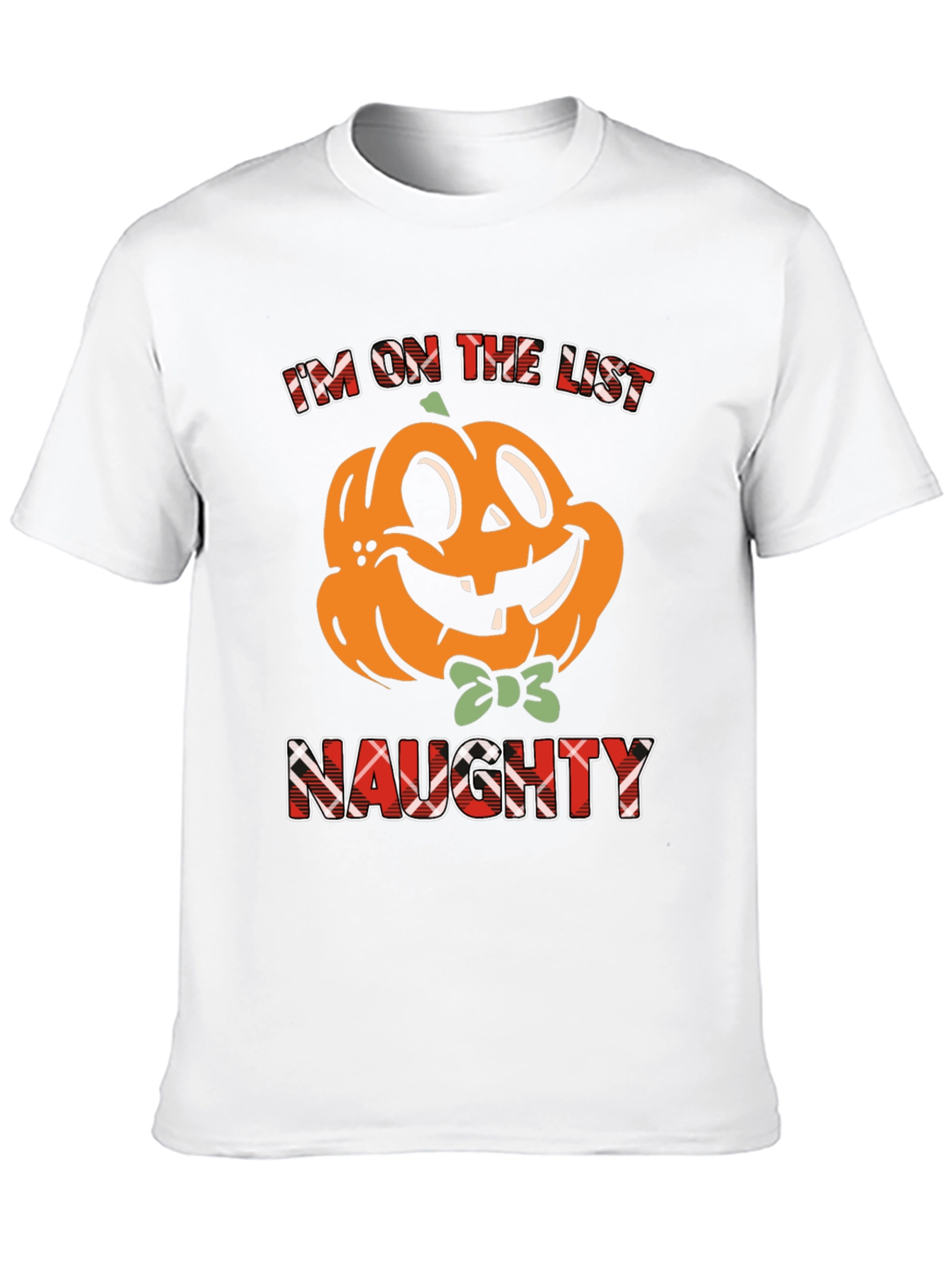 Naughty List Pumpkin Halloween T-Shirt