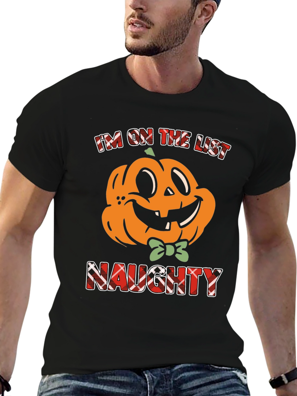 Naughty List Pumpkin Halloween T-Shirt