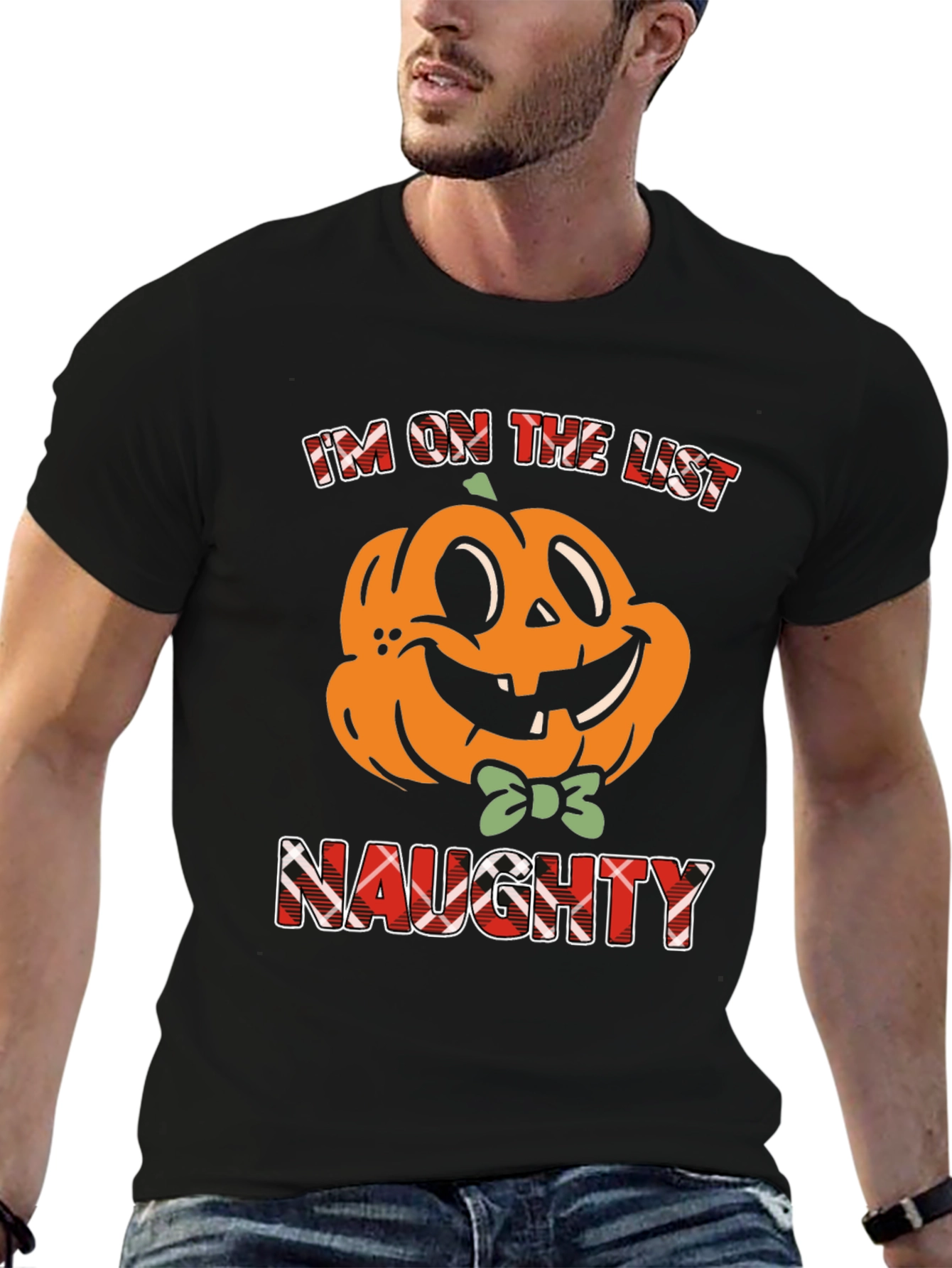 Naughty List Pumpkin Halloween T-Shirt