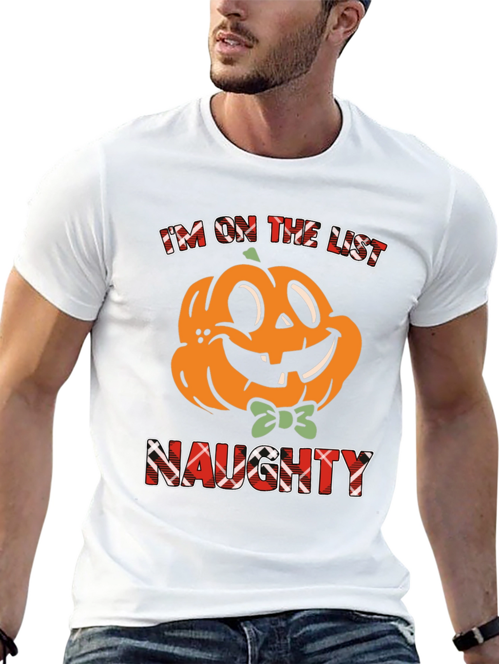 Naughty List Pumpkin Halloween T-Shirt