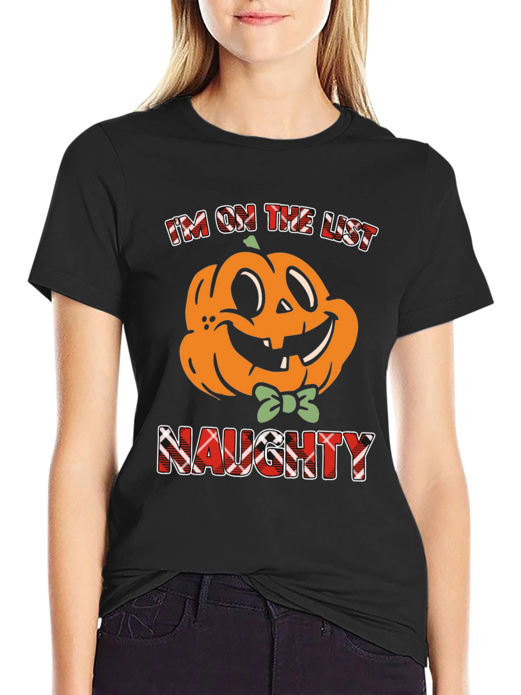 Naughty List Pumpkin Halloween T-Shirt