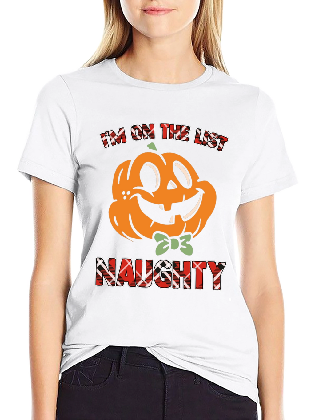 Naughty List Pumpkin Halloween T-Shirt
