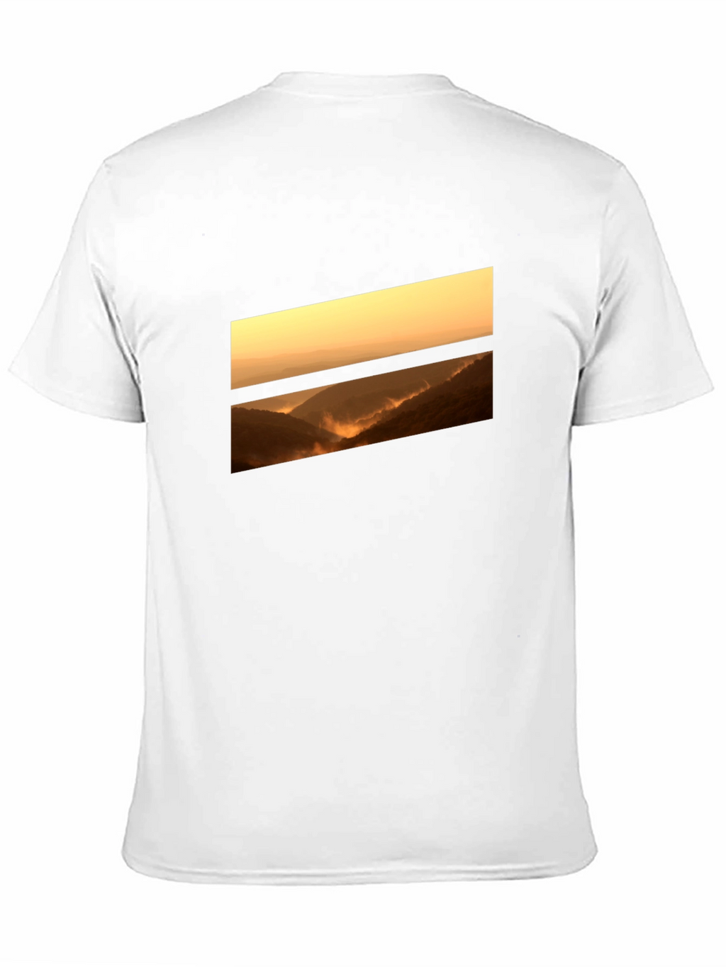 Sunset Vista Graphic Tee - Black Cotton Comfort