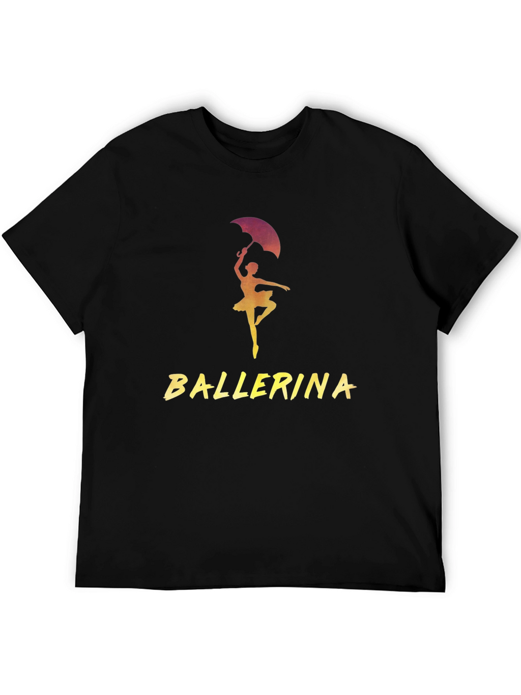 Ballerina Dancer Graphic Tee - Stylish Black T-Shirt