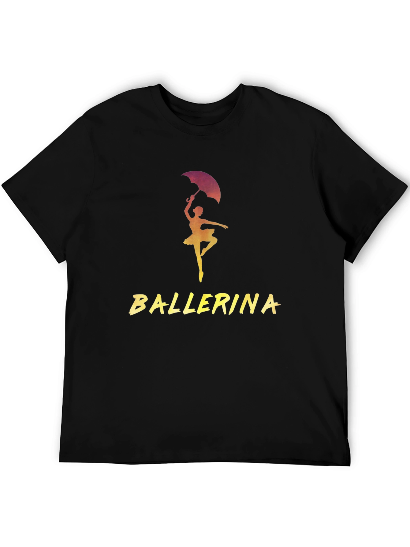 Ballerina Dancer Graphic Tee - Stylish Black T-Shirt