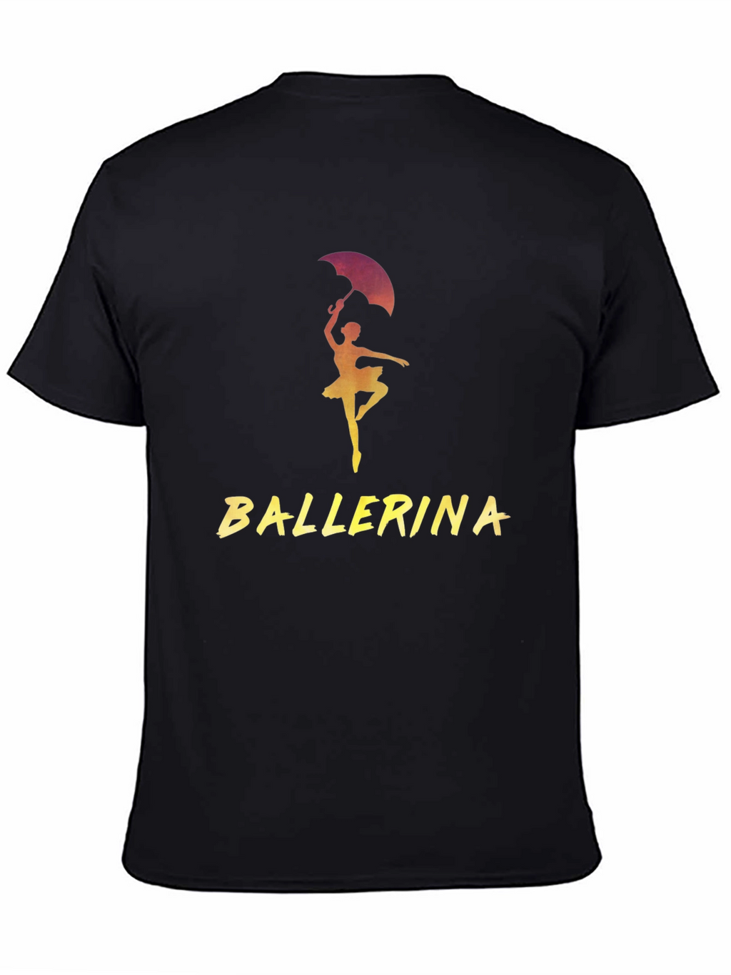 Ballerina Dancer Graphic Tee - Stylish Black T-Shirt